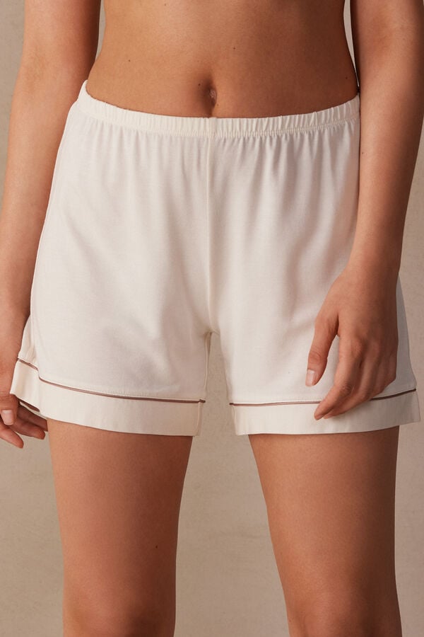 Intimssimi Modal Shorts with Contrast Trim Natural | MGRHR74932