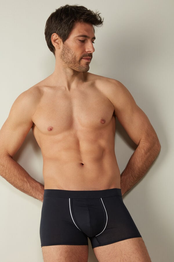 Intimssimi Natural Fresh Supima® βαμβακερα Boxers μπλε | BGRSD95698