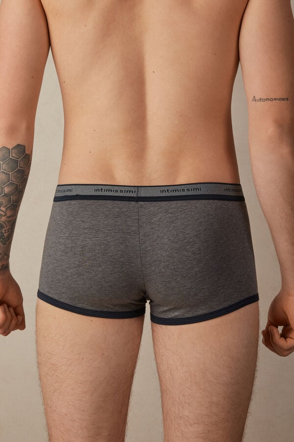 Intimssimi Natural Fresh Supima® βαμβακερα Boxers with Logo σκούρο γκρι | GRJVR39015