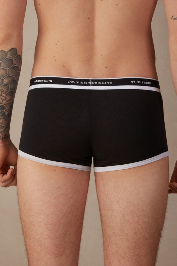 Intimssimi Natural Fresh Supima® βαμβακερα Boxers with Logo μαυρα | GRQAV71716