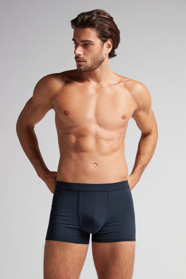 Intimssimi Natural Fresh Supima® βαμβακερα Boxers μπλε | PGRER39342