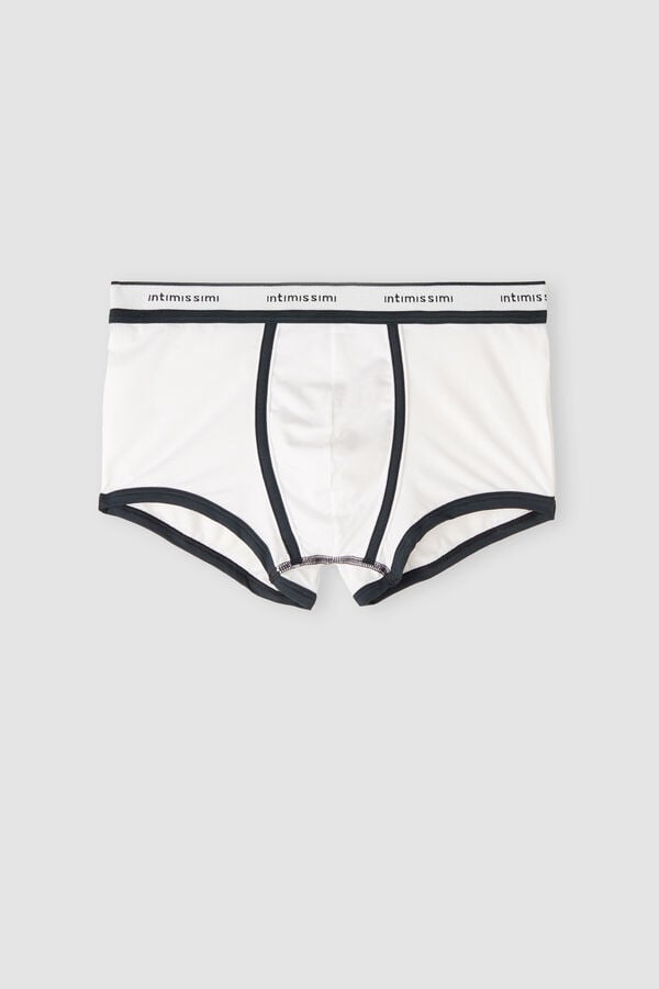 Intimssimi Natural Fresh Supima® βαμβακερα Boxers with Logo ασπρα | SGRVO44980