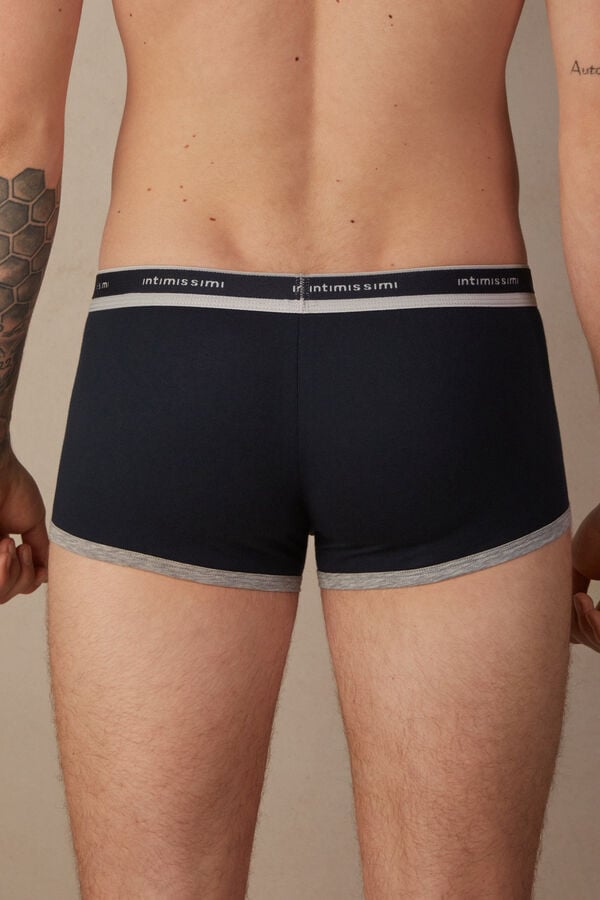 Intimssimi Natural Fresh Supima® βαμβακερα Boxers with Logo μπλε | TGRPQ84849