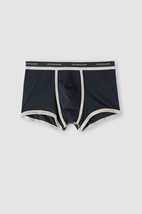 Intimssimi Natural Fresh Supima® βαμβακερα Boxers with Logo μπλε | TGRPQ84849