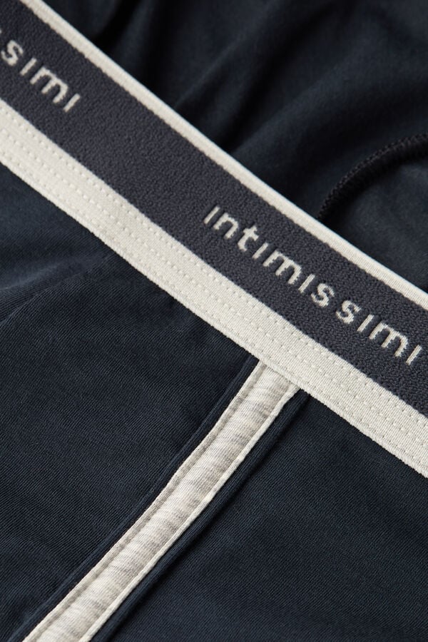 Intimssimi Natural Fresh Supima® βαμβακερα Boxers with Logo μπλε | TGRPQ84849