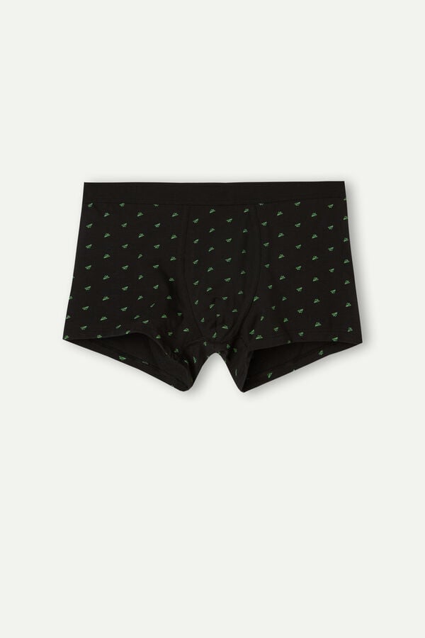 Intimssimi Paper Plane Boxers in Stretch Supima® βαμβακερα μαυρα | FGRUI76095