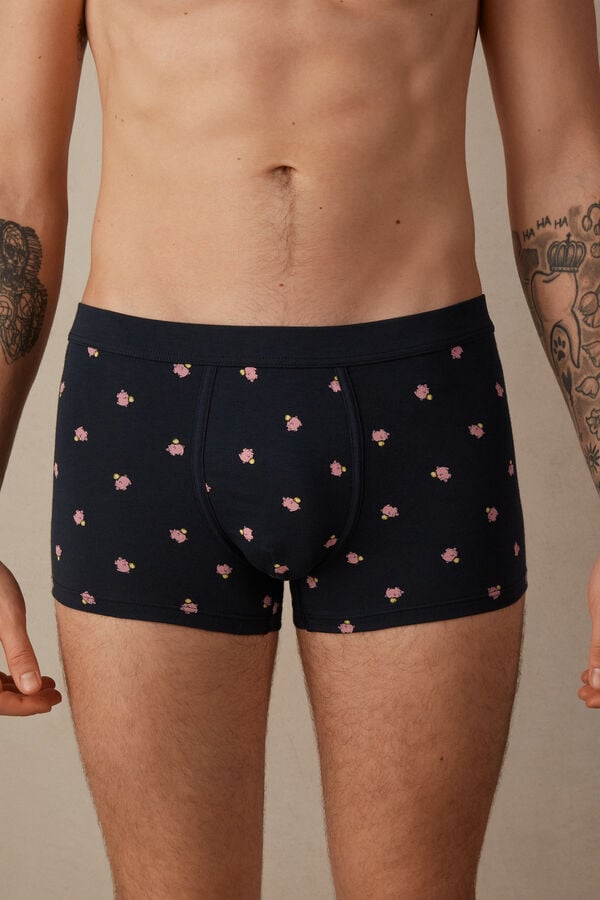 Intimssimi Piggy Bank Boxers in Stretch Supima® βαμβακερα μπλε | QGRWA70438