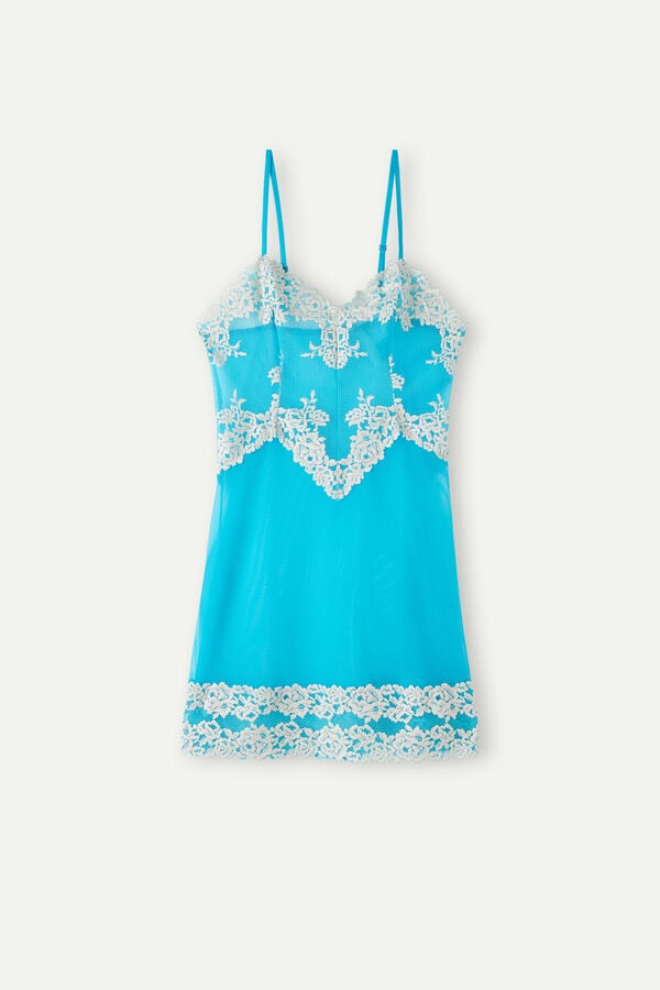 Intimssimi Pretty Flowers Babydoll μπλε | UGRND57287