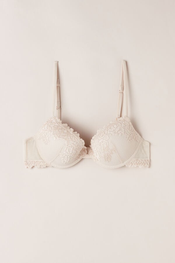 Intimssimi Pretty Flowers Bellissima Push-up Bra Natural | DGRKV20334