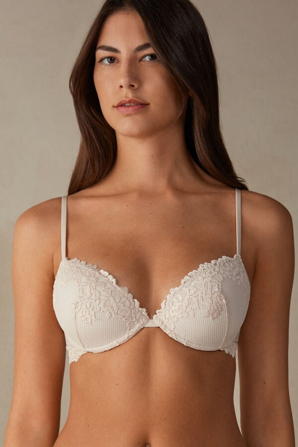 Intimssimi Pretty Flowers Bellissima Push-up Bra Natural | DGRKV20334