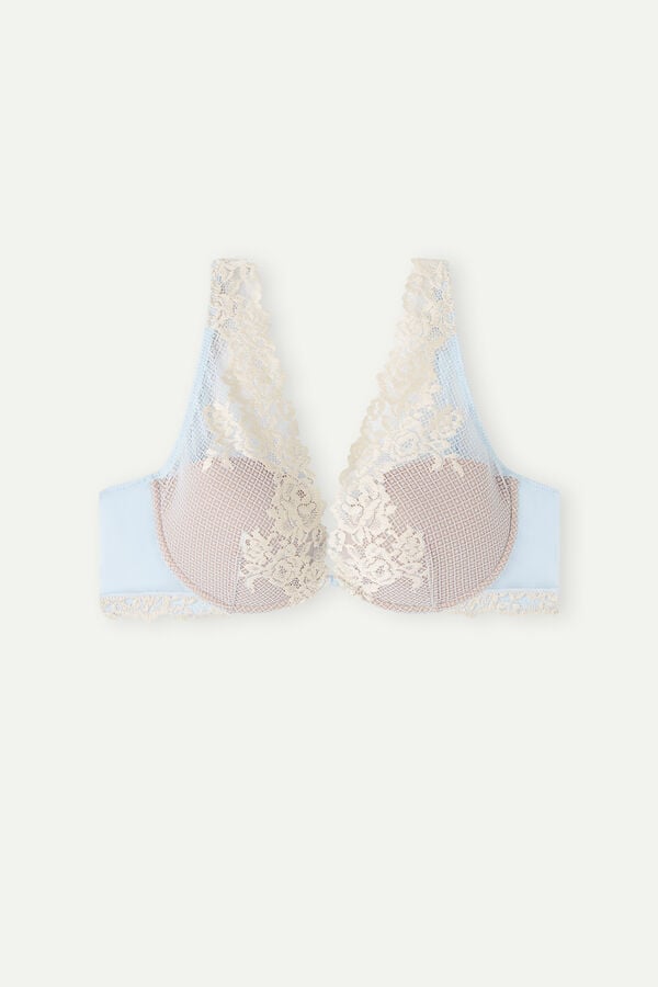 Intimssimi Pretty Flowers Elena Balconette Bra ανοιχτο μπλε | GRXMI93716