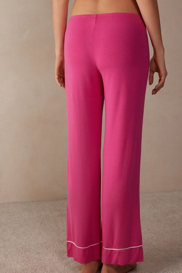 Intimssimi Pretty Flowers Full Length Modal Pants ροζ | SGRNY76401