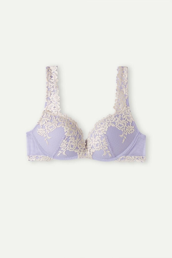 Intimssimi Pretty Flowers Gioia Super Push-up Bra Violet | GRJZR49611