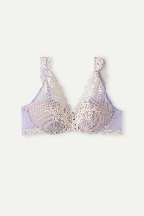 Intimssimi Pretty Flowers Giorgia Balconette Bra Violet | GRCIF59864