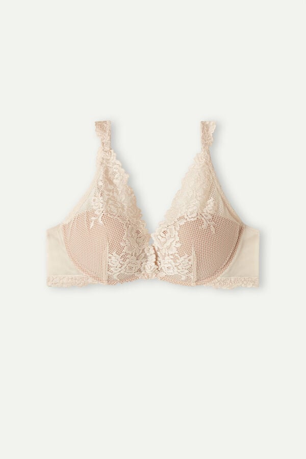 Intimssimi Pretty Flowers Giorgia Balconette Bra Natural | GREGJ92907