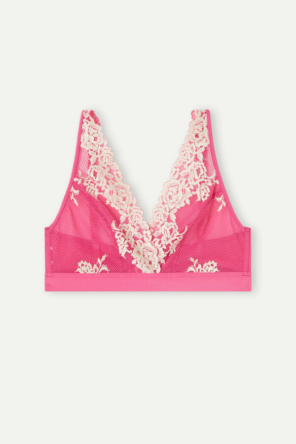 Intimssimi Pretty Flowers Lara Triangle Bra ροζ | BGRSD77250