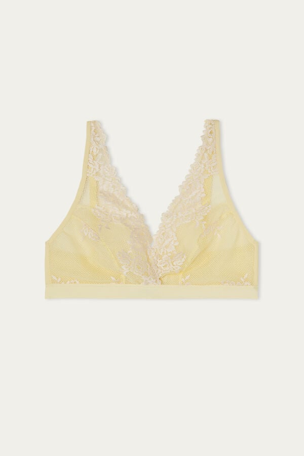 Intimssimi Pretty Flowers Lara Triangle Bra κίτρινα | GGRUC41487