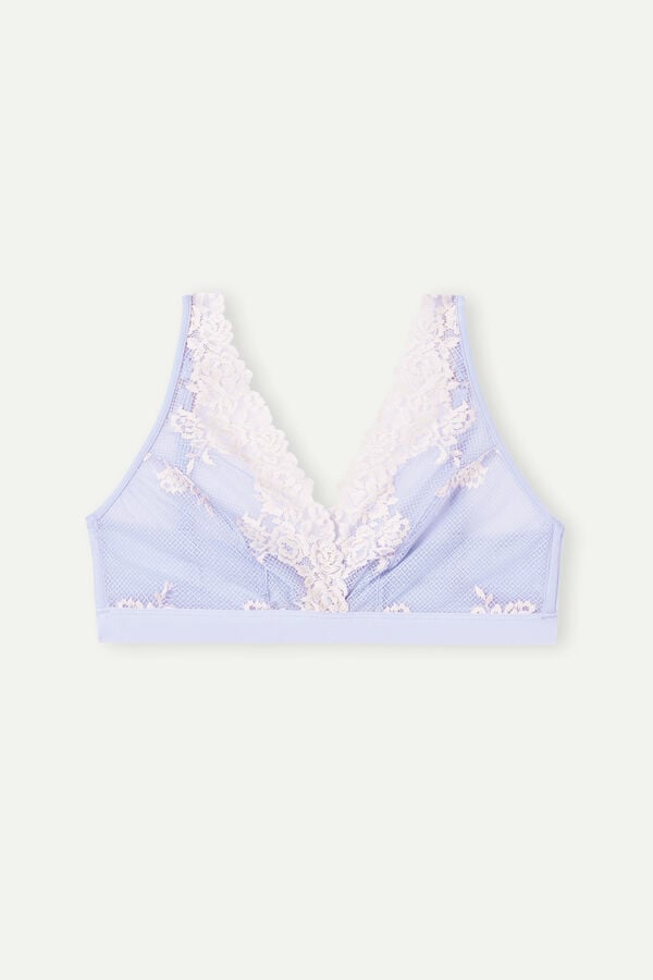 Intimssimi Pretty Flowers Lara Triangle Bra Violet | UGRND78540