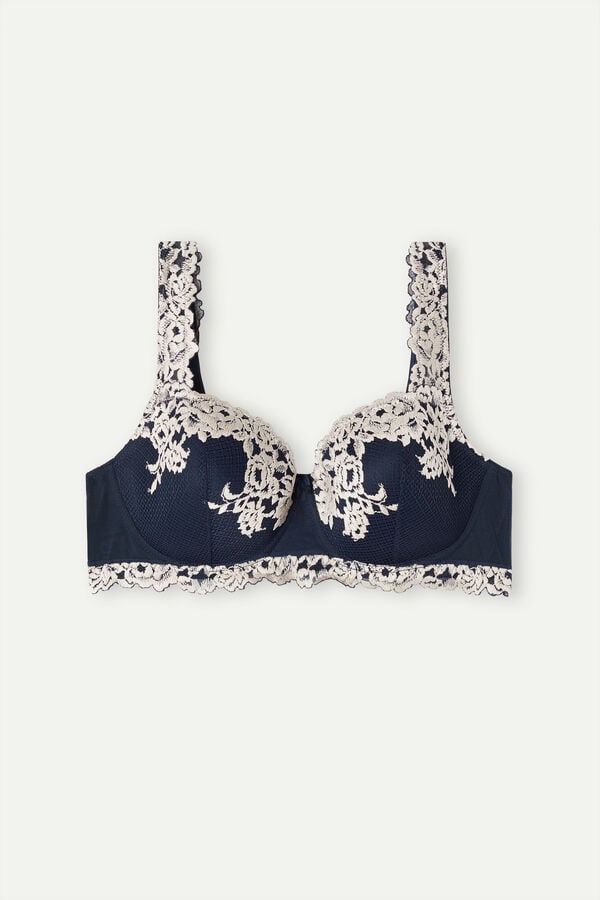 Intimssimi Pretty Flowers Sofia Balconette Bra μπλε | FGRHY21640