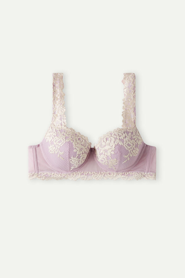 Intimssimi Pretty Flowers Sofia Balconette Bra Violet | GREAH54908