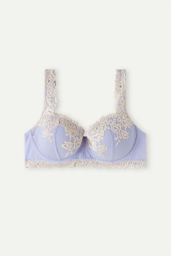 Intimssimi Pretty Flowers Sofia Balconette Bra Violet | YGRVQ23410