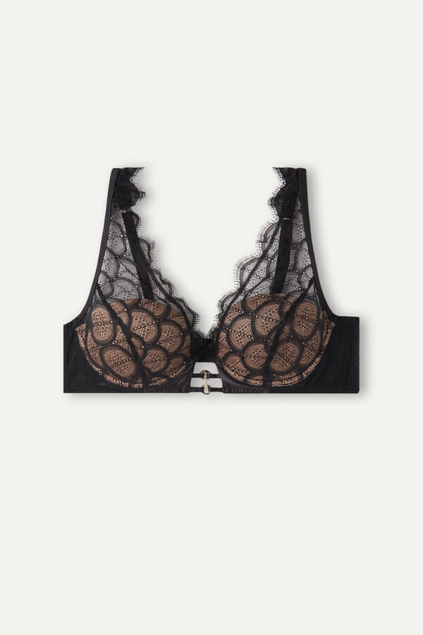 Intimssimi Pure Charme Elena Balconette Bra μαυρα | BGRSD62044