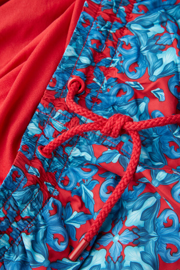 Intimssimi Red Moroccan Print Swim Trunks μπλε | BGRSO72211