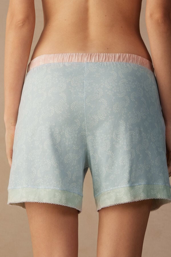 Intimssimi Romantic Cashmere βαμβακερα Shorts ανοιχτο μπλε | ZGRNQ43601