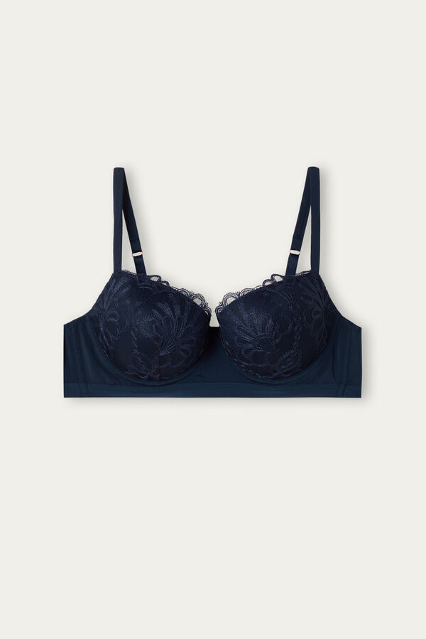 Intimssimi Romantic Life Sofia Balconette Bra μπλε | GRDFL59872