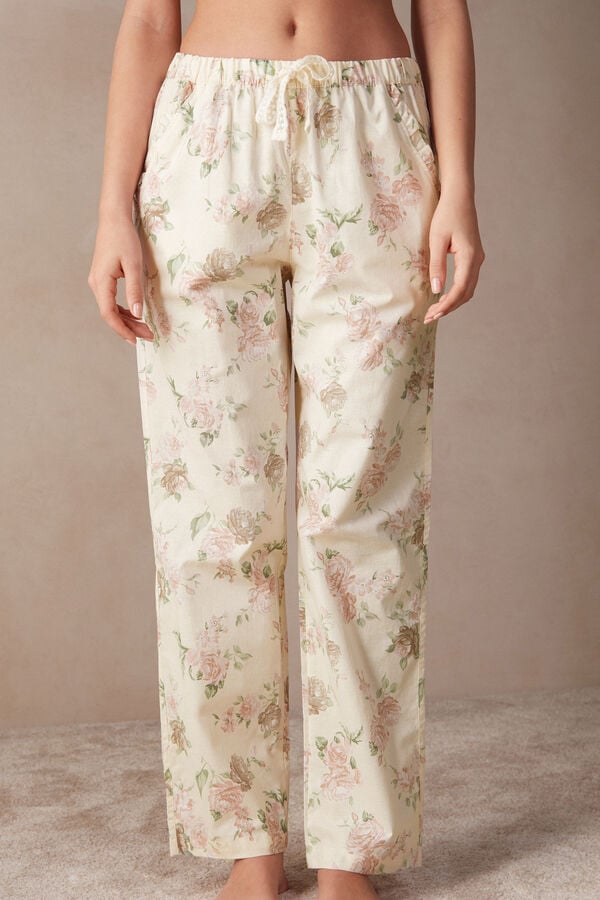 Intimssimi Scent of Roses Full Length βαμβακερα Cloth Pants Print | GGREC96861