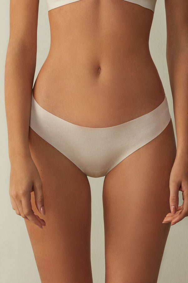 Intimssimi Seamless Supima® βαμβακερα Brazilian Panties Natural | YGRVQ64151