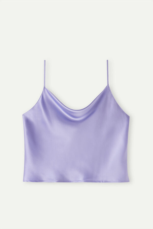 Intimssimi Silk Crop Camisole Violet | TGRWZ30145