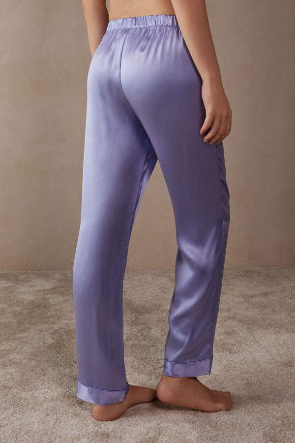 Intimssimi Silk Satin Pajama Pants Violet | YGRVQ34635