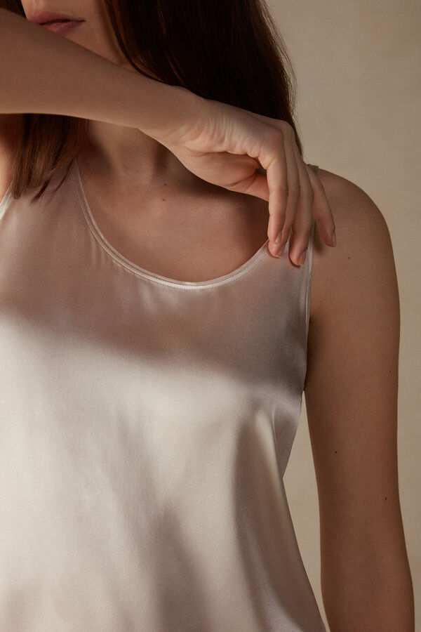 Intimssimi Silk and Modal Tank Top Natural | PGRQX19700