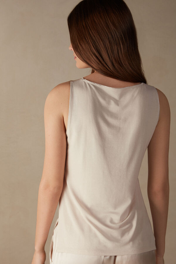 Intimssimi Silk and Modal Tank Top Natural | PGRQX19700