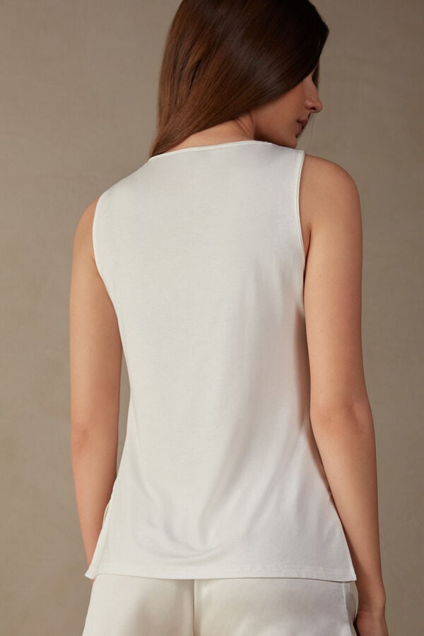 Intimssimi Silk and Modal Tank Top ασπρα | MGRFT95372