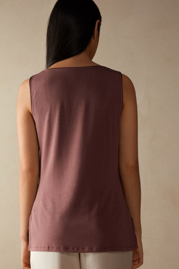 Intimssimi Silk and Modal Tank Top καφε | GRQCS40371