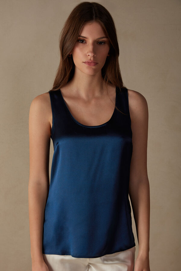 Intimssimi Silk and Modal Tank Top μπλε | GREGJ28537