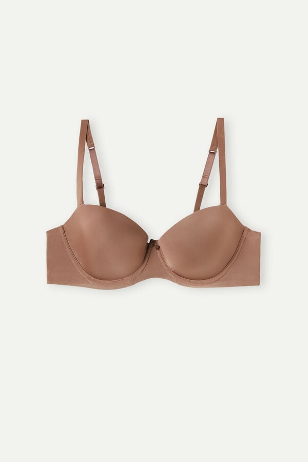 Intimssimi Sofia Balconette Bra in Ultralight Microfiber Natural | GRCIF39468