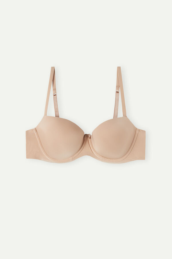 Intimssimi Sofia Balconette Bra in Ultralight Microfiber Natural | GRQAV56863