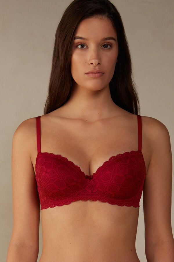 Intimssimi Sofia Balconette Bra in δαντελα κοκκινα | GRQCS43025