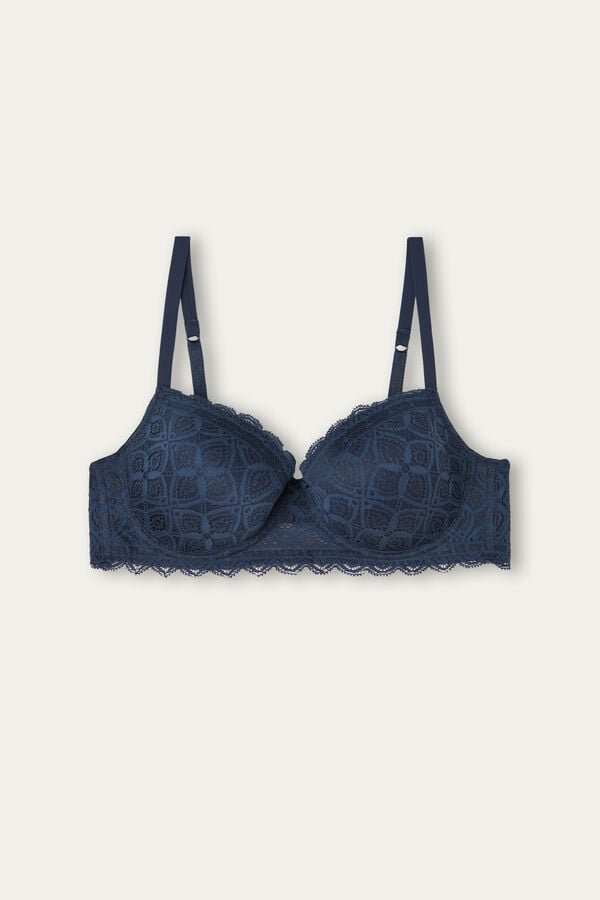 Intimssimi Sofia Balconette Bra in δαντελα μπλε | QGRUV84144