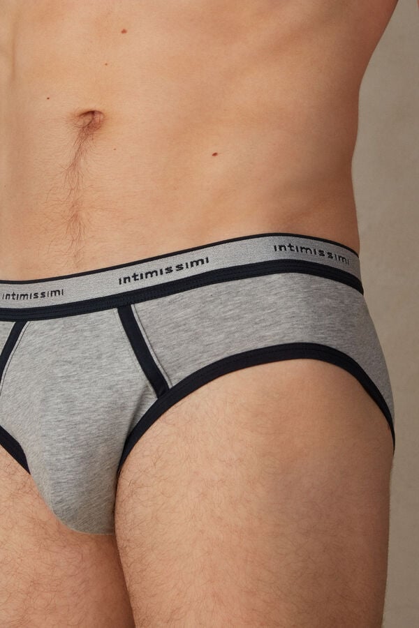 Intimssimi Stretch Supima® βαμβακερα Brief with Logo Detail μπλε | FGRUI33554