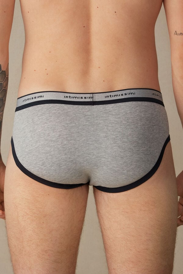 Intimssimi Stretch Supima® βαμβακερα Brief with Logo Detail μπλε | FGRUI33554