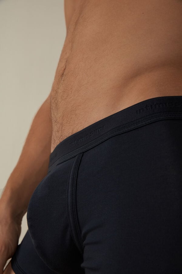 Intimssimi Stretch Supima® βαμβακερα Boxer Shorts with Logo Detail μπλε | GGRUC78424