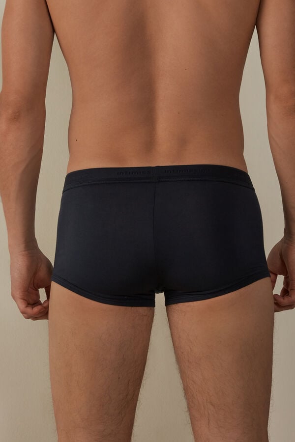 Intimssimi Stretch Supima® βαμβακερα Boxer Shorts with Logo Detail μπλε | GGRUC78424