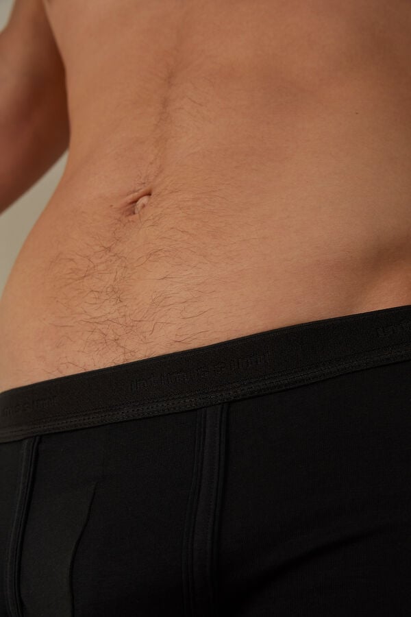 Intimssimi Stretch Supima® βαμβακερα Boxer Shorts with Logo Detail μαυρα | GRDFL57953