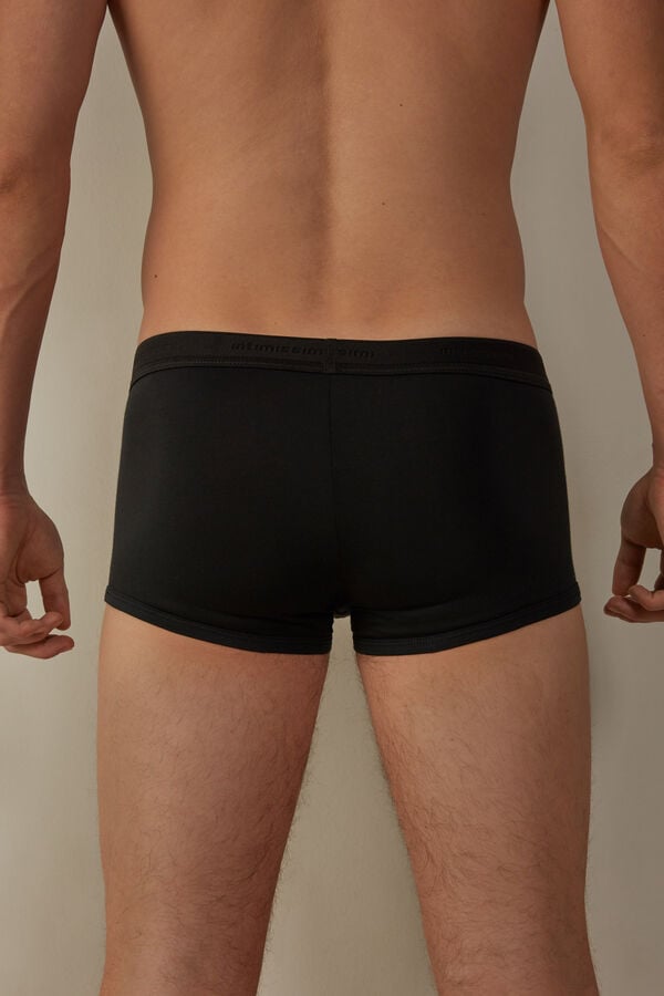 Intimssimi Stretch Supima® βαμβακερα Boxer Shorts with Logo Detail μαυρα | GRDFL57953