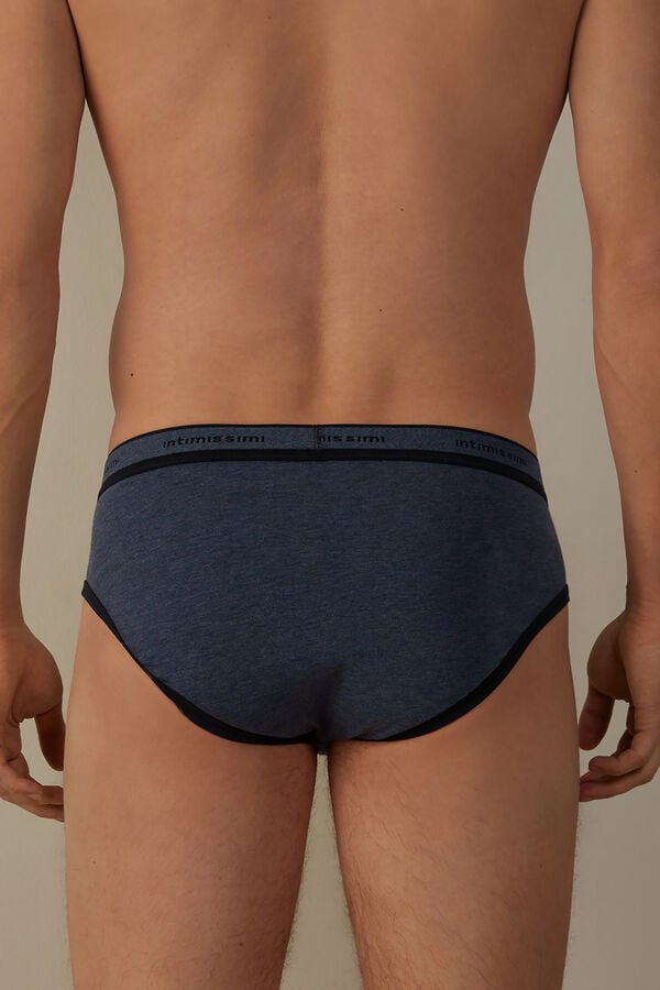 Intimssimi Stretch Supima® βαμβακερα Brief with Logo Detail μπλε | GRXMI86461