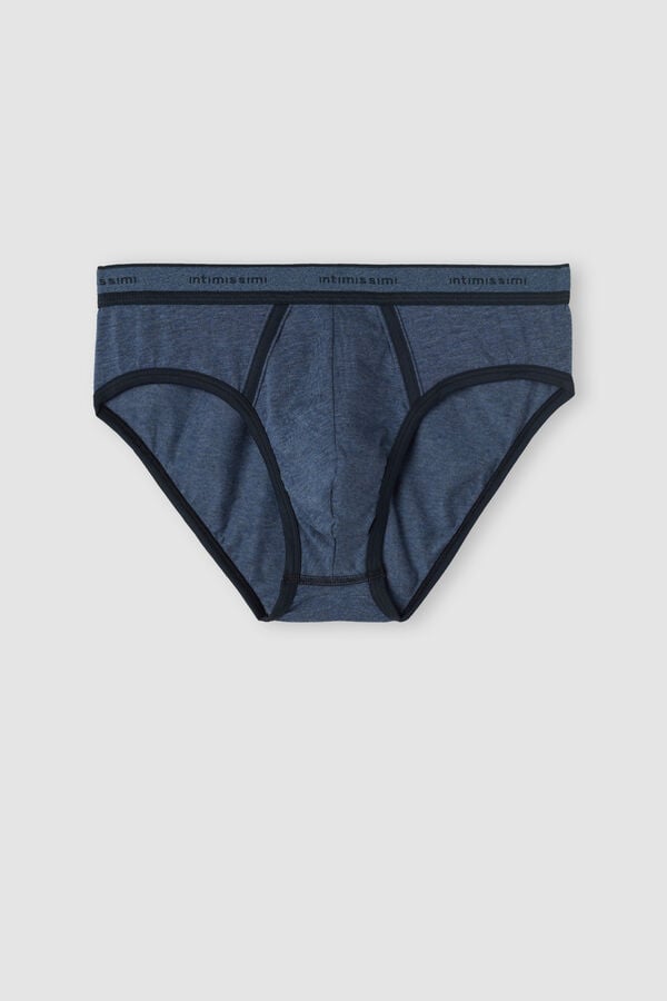 Intimssimi Stretch Supima® βαμβακερα Brief with Logo Detail μπλε | GRXMI86461